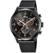 LOTUS Black Stainless Steel Chronograph L18639/1